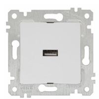 RİTA MEK TUŞ TEKLİ USB ŞARJ PRİZİ BEYAZ 1